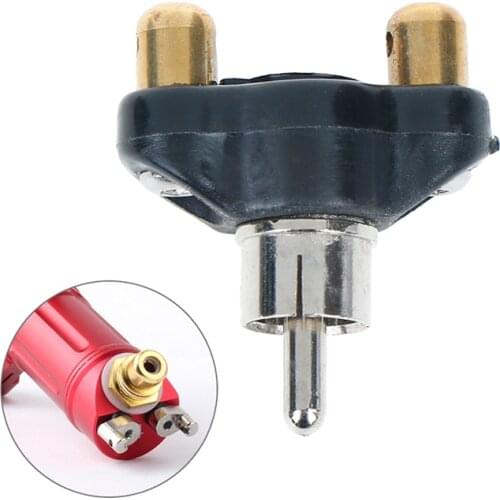 1PCS Tattoo Machine Power Accessories Professional RCA Tattoo Clip Cord Alloy Conversion Head For Tattoo Gun Supplies