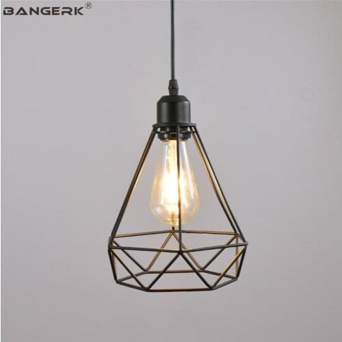 Industrial Vintage LED Pendant Lamp Loft Decor Edison Retro Single Head Hanging Light Dining Room Black Iron Home Lighting