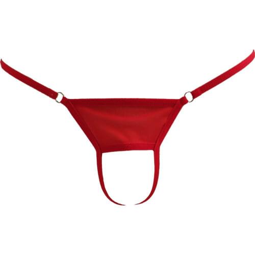 Sexy lingerie ropa mujer underwear women lenceria panties tanga thong micro bikini Solid color Hollow out Transparent metal ring