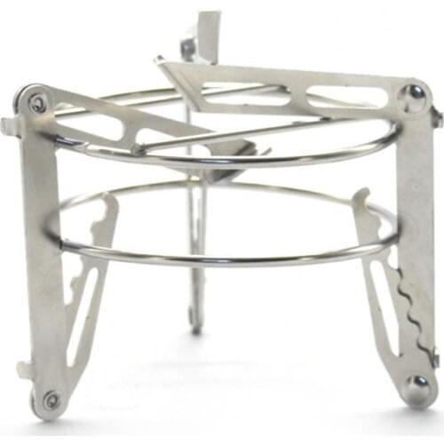 Stainless Steel Alcohol Stove Rack Collapsible Portable Aluminium Cooking Burner Holder Outdoor Cookware Supplies for Camping