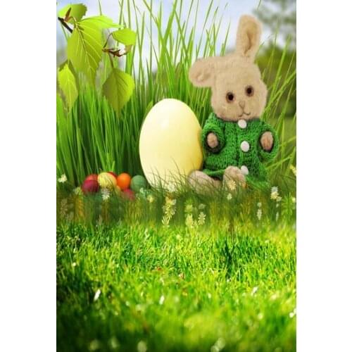TR Easter photo background eggs spring grass rabbits baby kids photo studio background photography backdrops newborn custom prop
