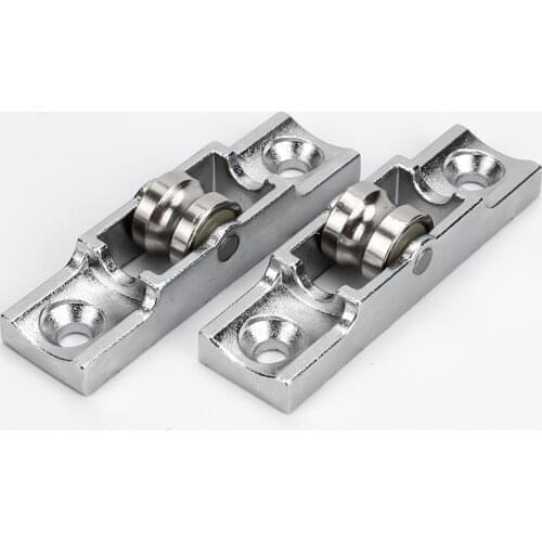 U-Type 4Pcs Zinc Alloy Flat/concave Wheel Slide Doors Window Pulley Ball Bearing Wheel Roller Plastic Steel Hardware Accessorie