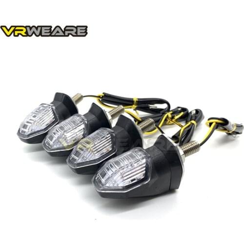 2Pcs Motorcycle Universal LED Turn Signal Lights Mini Indicator Blinkers Flashers Amber Color Accessories