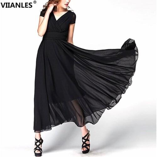 VIIANLES Short Sleeve Dresses