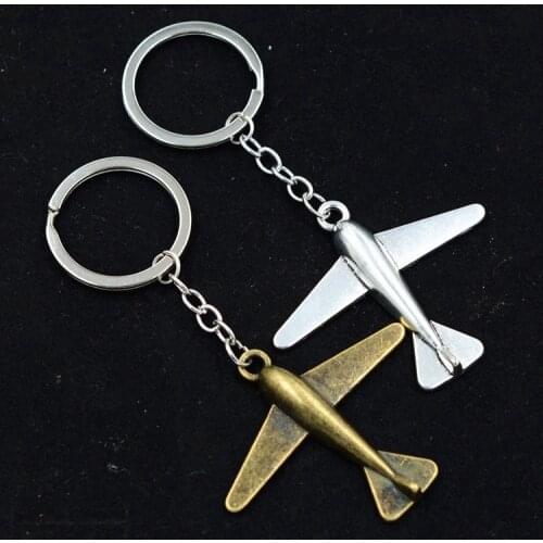 Vintage American Airlines Airplane Keychains Pendant Travel Keyring Friendship Best Friend Jewelry Diy Handmade Key Chain