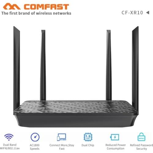 WiFi 6 Router 1800Mbps Smart Dual Band WiFi6 802.11ax Wireless wifi Router with 4 Gigabit RJ45 Ports 4 Antennas for Home Office