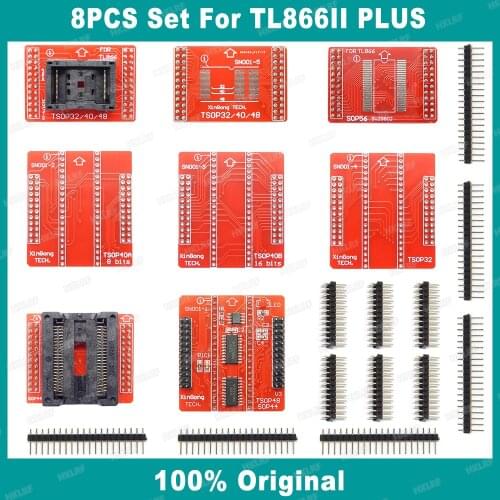 XGecu 100% Original NOR Adapters SOP32 SOP40 SOP48 SOP44 Tsop48 Tsop56 Sockets Only For TL866II Plus Programmer