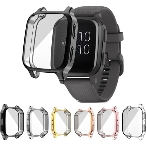 Protective Case Cover For Garmin Venu SQ Plating TPU Soft Silicone Cases For Garmin Venu Sq Watch Full Screen Protector Shell