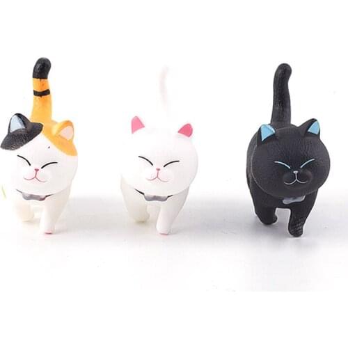 1pc Ornaments Cute Mini Pvc Animation Model Cat Popular Digital Toys Creative Personality Crafts Decoration Dashboard Balcony De