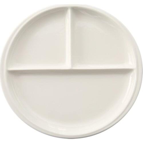 Quail 10 inches Divided Plates , Ceramic Tray Plate , BPA Free, Stackable, Dishwasher Safe( Blue )
