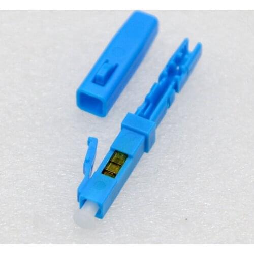 100PCS LC/UPC FTTH Optical Fiber Quick Connector Leather/Round Cable Embedded Cold Connector Wholesale Free Shipping TO Brazil