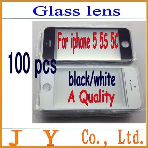 100pcs new Touch Screen Black/white Outer Glass Front Lens Screen for Iphone 5 5s 5c Replacement for Lcd Digitizer Freeshipping