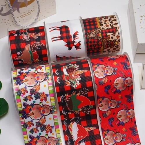 3 Inch 75 mm Cartoon Printed Grosgrain Ribbons For Hair Bows Craft Suppliers 47506