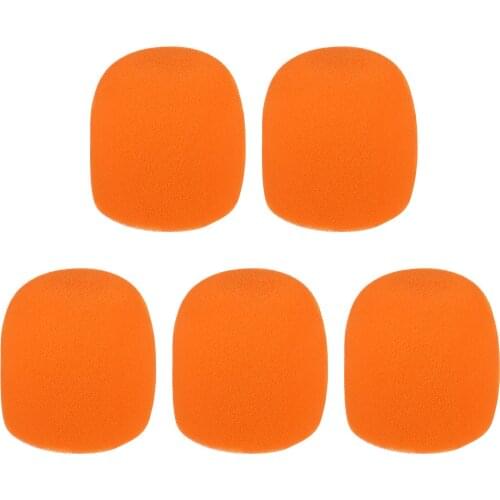 5pcs Handheld Microphone Windscreens Mic Foam Covers Compatible with Standard Ball-type Microphones for KTV Karaoke DJ