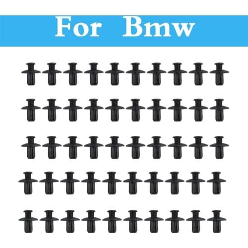50Pcs 8MM Plastic Rivets Expansion Fastener For Bumper Fender car Clip For 328i Bmw 330i 335i 320i 325i