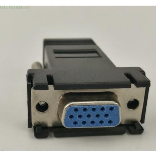 VGA Extender Adapter Female To Lan Cat5 Cat5e/6 RJ45 Ethernet Female Adapter Connects VGA Female To RJ45 Female 600pcs