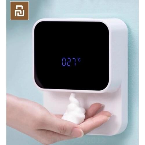 New Automatic Induction Foaming Hand Washer LED Display Screen Washing Machine Infrared Sensor Soap Dispenser For Bathroom Wall