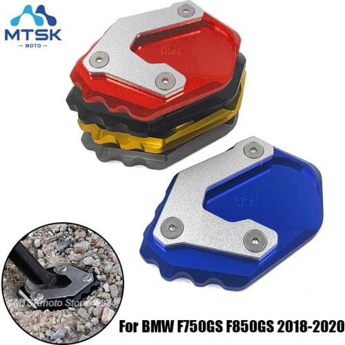 For BMW F750GS F850GS 2018 2019 2020 Kickstand Side Stand Foot Enlarge Extension Pad Support F 750 GS Motorcycle CNC Accessories