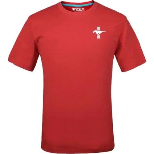 2021 New Men 3XL Tee Shirt Summer Short Sleeve Mens mustang T-Shirt Male female T Shirt solid colour tops