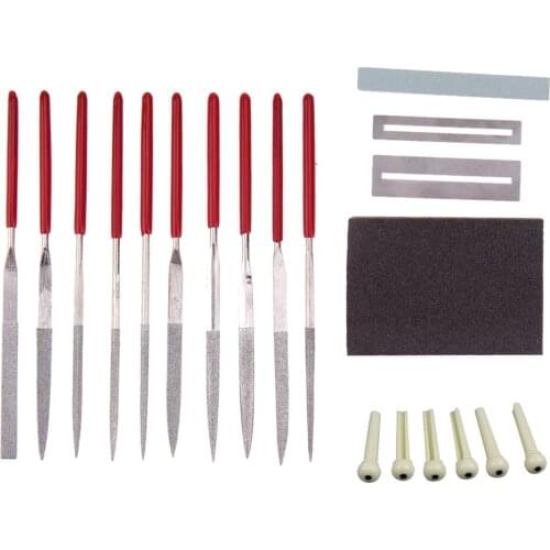 Guitar Repair Protect Tool Kit Fret Stainless Grinding Needle Set Grinding Stone Sponge Maintenance Tool