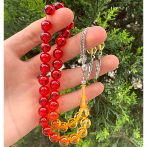 Islamic Tasbih Muslim Rosary Beads 33 Prayer Rosary For Men Bracelet For Men Accessory amber oltu amber stone Handmade Turkey