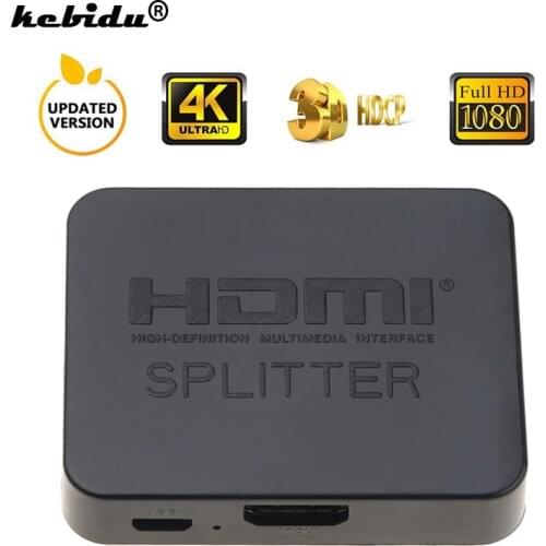 Kebidu Newly HDMI-compatible Switch Full HD 1080p HDCP 4K HDMI-compatible Switcher 1X2 Split 1 in 2 Out Amplifier Dual Display