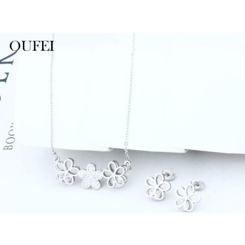 OUFEI Stainless Steel Jewelry Set Earring And Necklace Sets Jewelry Sets Woman Vogue 2019 Summer Jewelry Accessories