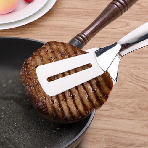 Fish Spatula Stainless Steel Fish Spatula Clip Fish Spatula Widened Steak Pizza Kitchen Spatula Anti Sticking Cooking Tools