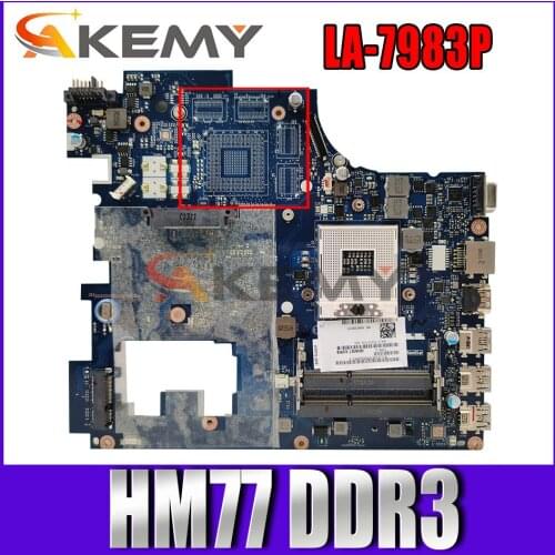 Akemy For Lenovo G780 LA-7983P notebook motherboard QIWG7 LA-7983P PGA989 HM77 DDR3 100% test work