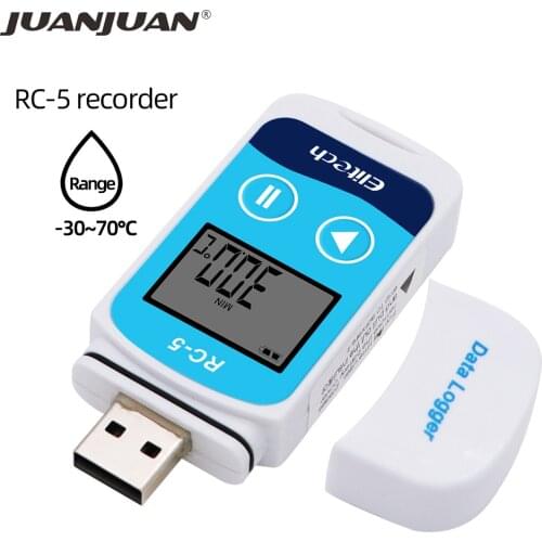 Mini Data Logger RC-5 High-Precision Digital USB Temperature Data Logger for Warehouse Storage, Refrigerated Transport,Etc40%OFF