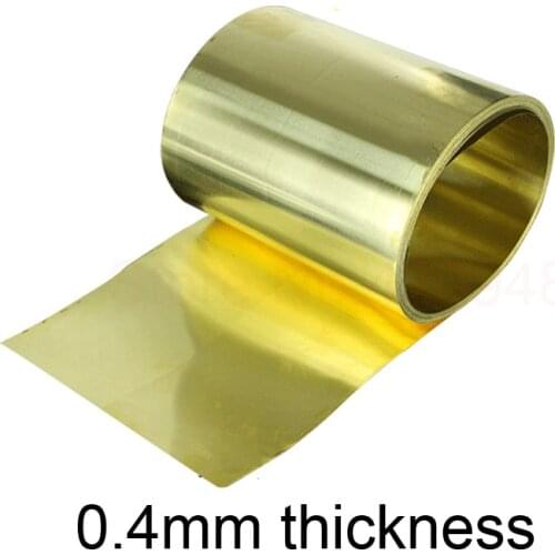 Brand new Thin latten flitter gold brass sheet Yellow copper foil Brass plate 0.4mm thickness 200mm width brass strip