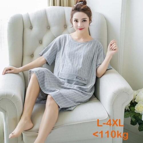 Maternity Clothes Fashion Summer New Arrival Cotton Dress for Pregnant Pregnancy Loose Temperament Plus Size Clothes L-4XL