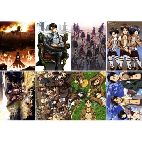 Attack on titan Polypropylene A3 8 pieces Posters wall poster PPP008