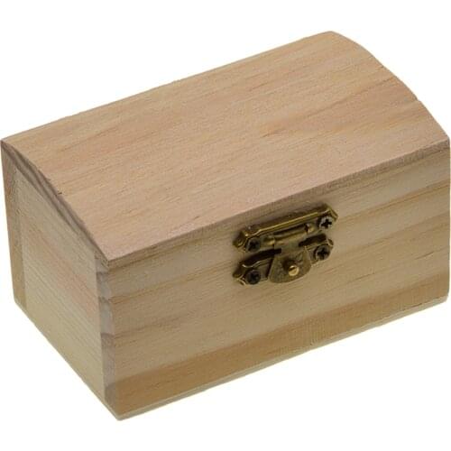 Plain Wooden Storage Box Case for Jewel Gadget Gift Wood Keepsake 90x55x50mm