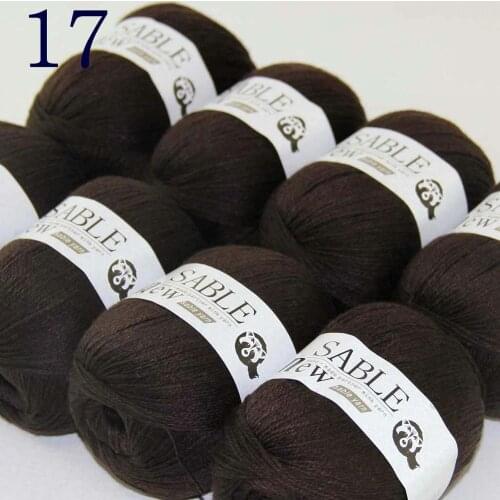 Sale Super Soft 8X50g Pure Sable Cashmere Wrap Shawls Hand Knit Wool Crochet Yarn Brown 243-17-8