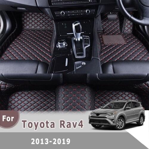 RHD Carpets Car Floor Mats For Toyota Rav4 2019 2018 2017 2016 2015 2014 2013 Waterproof Anti-Dirty Custom Auto Foot Pads Covers