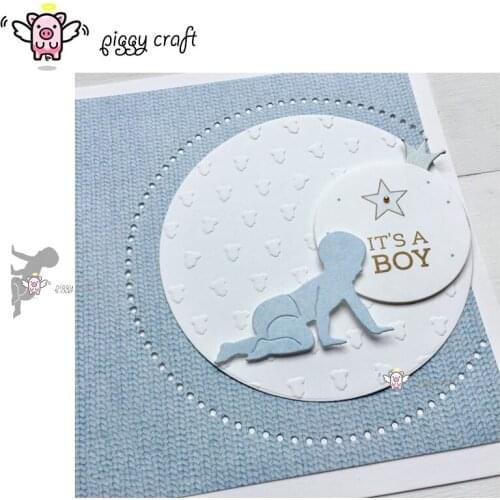Piggy Craft metal cutting dies cut die mold Cute Baby crawling Scrapbook paper craft album card punch knife art cutter die