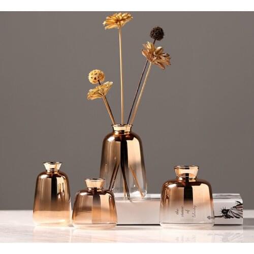 Glass Vase Decoration Modern Minimalist Home Living Room Hydroponic Small Vase Soft Flower Vases