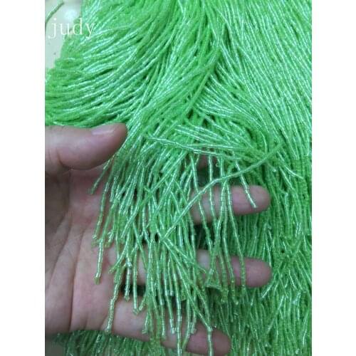 Stock tassel lace stock 5 yards Ym548#15 cm Grass green bead tube curtain accessories dress accessories Christmas decorations