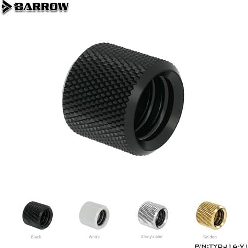 Barrow Hard Tube Docking Fitting, For 12mm 14mm 16mm Rigid Pipe, Black/ Silver/White/Gold TYDJ12-V1 TYDJ14-V1 TYDJ16-V1