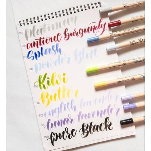 Vinatage Japanese Brush Pen Kuretake7700 Dual Set 24 Colors Pens Writing Art School Supplies Stationery