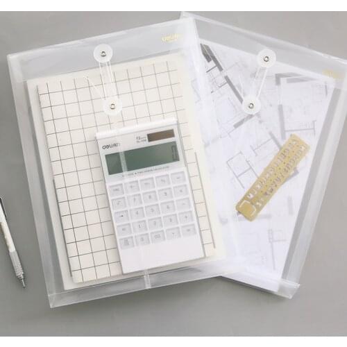 10 pcs/lot A4 Colorful Envelope Paper Receive Bag Transparent Plastic Data Line File Cover Protection school office supplies