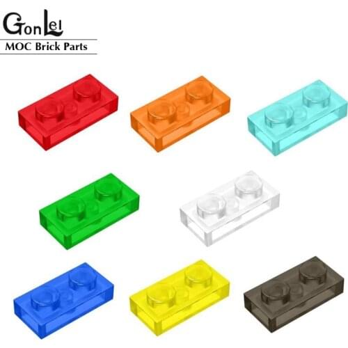 100Pcs/lot Brick Parts Plate 1x2 Elements 3023 Thin Bricks Parts Classic Piece Bricklink Accessory Construction Blocks DIY Toys