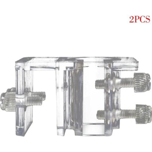 2 PCS fish tank transparent acrylic fixing clip, glass inlet and outlet, special feeding tube, stable box