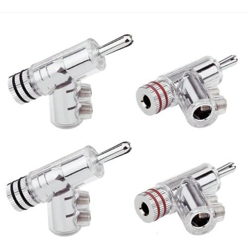 4 Pieces of Ba1403 Speaker Cable Banana Plug Connector Speaker Cable Banana Head Speaker Amplifier Banana Plug