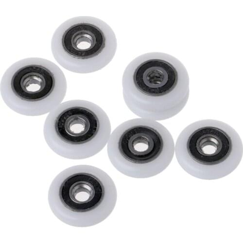 8 Pcs Shower Door Runner Rollers Wheels Pulleys Replacement Parts 23mm Diameter 23GB