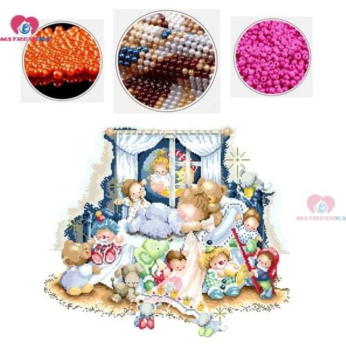 Diy cross stitch beads embroidery toys house beadwork home decor crafts needlework accessories pearl full beads embroidery