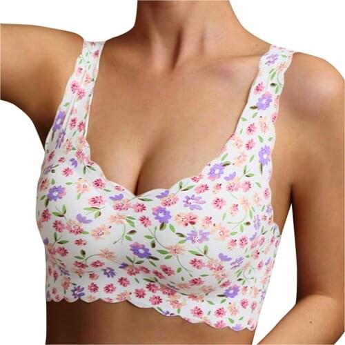 Bra Without Frame Seamless Lace Bras For Women Sports Hot Wire Free Female Floral Breathable Underwear Bralette Running Brassire