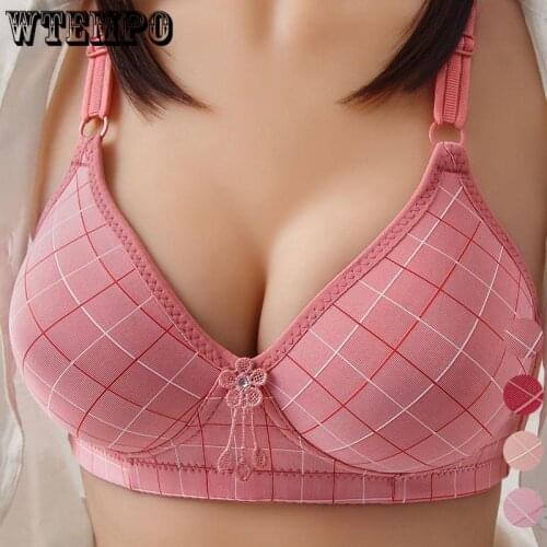 Push Up Bra for Women Plus Size Bras Underwear Wireless Soft Seamless Brassiere Large Cup Bralette Cotton Comfortable Lingerie