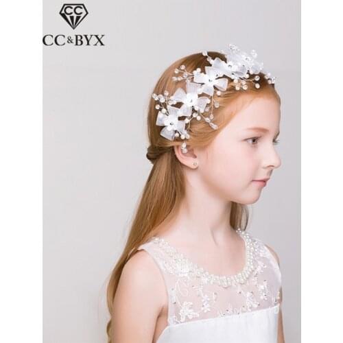 CC Headbands Hairband Crowns Hair Accessories For Beauty Girl Birthday Party Bridesmaids Jewelry Crystal Beads Yarn Flower su053